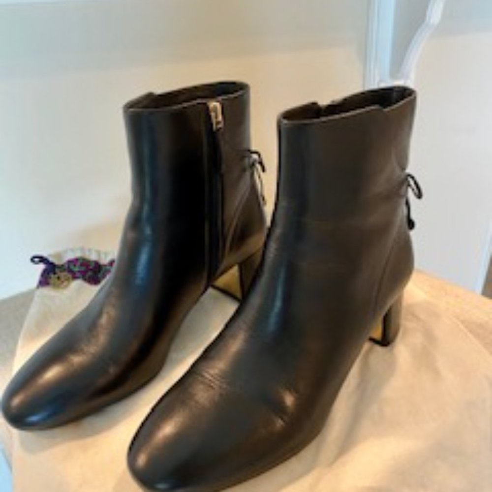 Tory Burch Black Leather Ankle Boots
